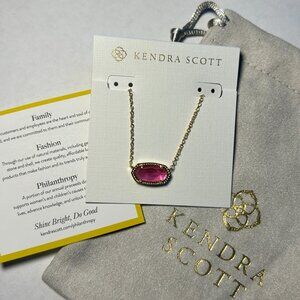 Kendra Scott Elisa Gold Pendant Necklace in Azalea Illusion
